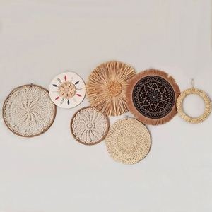 Espejo De Pared Macrame Decoracion Boho Occidental Para <span class=keywords><strong>El</strong></span> Comedor Casa Moderna Mesa <span class=keywords><strong>Circulo</strong></span> Madera Ratan Colgadores Plantas - Product Image 2