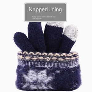 Gants personnalisés chauds d'hiver en acrylique/coton jacquard à écran tactile pour hommes et femmes, longueur opéra, pour usage quotidien - Product Image 3