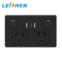 Prise de courant Australie GPO prise murale maison prise interrupteur 3 broches Point d'alimentation électrique avec Ports USB approbation SAA mince