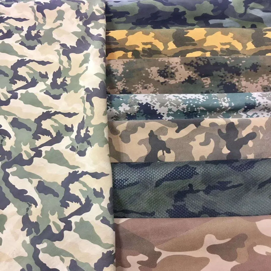 Kain Kulit Sapi Asli Kulit Sapi Suede Motif Kamuflase Multi-warna Kustom untuk Sofa Kursi Mobil