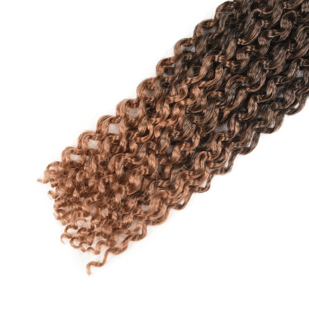 18 pouces 22 Brins Résistant À La Chaleur Fiber Pré Bouclée Synthétique Vague D'eau Tresse Crochet Cheveux