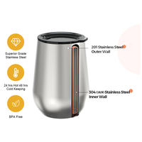 Mugs isothermes de voyage en acier inoxydable de 12 oz avec couvercle, personnalisables avec logo, pour café, eau ou œufs, idéaux pour la salle de sport