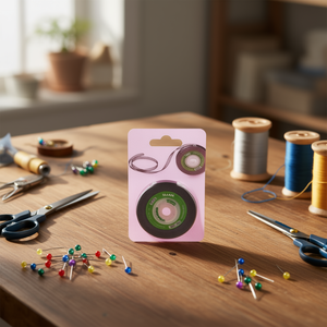 Nastro in garza ILAN 0,6 cm x 35 iarde nero per cucito e artigianato - Product Image 3