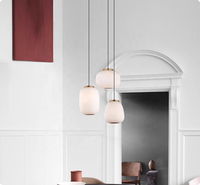 Lampe suspendue en verre blanc LEd Handglow Modern Nordic Home Decor Indoor Restaurant Art Glass Ball Pendant Light
