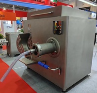 Máquina Picadora de Carne Industrial Multifuncional Automática con Elevador para Cerdo, Res y Pescado, Capacidad de 1000 a 2000 Kilos