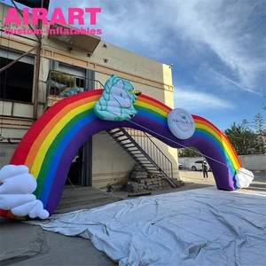 Arco gonfiabile dell'arcobaleno della decorazione di evento, nuvola gonfiabile dell'arco dell'arcobaleno per la visualizzazione - Product Image 1
