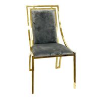 Fournisseur de meubles de Foshan, chaise de banquet dorée pour mariage, chaise de réception ronde en acier inoxydable pour événements et mariages
