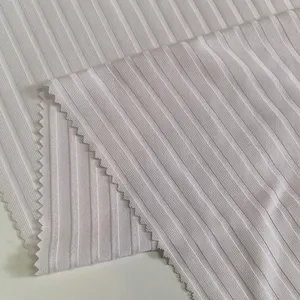 Doppelseitige 185 gsm leichte 95 polyester 5 spandex weiße bürste gerippt stoff für damenkleid