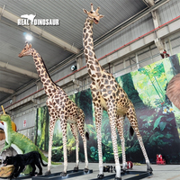 Modèle de sculpture de girafe animatronique en métal hautement réaliste pour une utilisation en intérieur/extérieur dans les zoos
