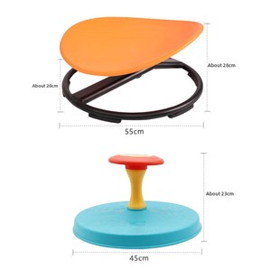 Sedia Girevole in Resina con Pedana Bilanciata per Bambini 3-6 Anni, Attrezzatura per Allenamento Fisico Domestico - Product Image 1
