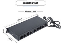 PDU Inteligente Controlable de 1U y 19 Pulgadas, Unidad de Distribución de Energía Controlable por Red con Pantalla LCD para Centro de Datos