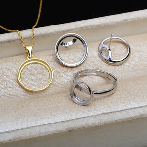 Juego de Accesorios de Perlas Mabei S925 5313-5, Colgante de 17.7, Pendientes de 18.3, Anillo de 18.7 con Soporte Vacío de 19.3 - Product Image 3