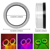 Nouveauté : Cache-phare LED 5D Angel Eye avec anneau halo RGB et clignotant intégré pour modification automobile
