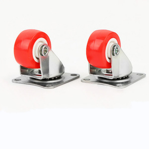Furniture Casters 1 To 3 Inch PVC <b>Swivel</b> Wheels Plate Mount Durable Industrial Design - Product Image 3