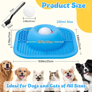 Ciotole <span class=keywords><strong>Slow</strong></span> Feeder per Cani con Tappetino Lick Mat per Liquidi e Snack Densi, Ciotola Antiscivolo per Cani con Palla Interattiva Rotolante - Product Image 6