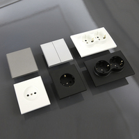 Interrupteurs Muraux Européens à Bouton Poussoir, Nouveau Design 2025, Norme UE, Montage Encastré, 10A 250V, Fourniture Directe Usine en Gros