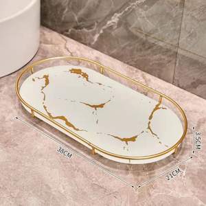 אמבטיה מדף אור יוקרה אמבטיה אמבטיה לשטוף יד שולחן אחסון קוסמטיקת שולחן למעלה הלבשה מדף - Product Image 5