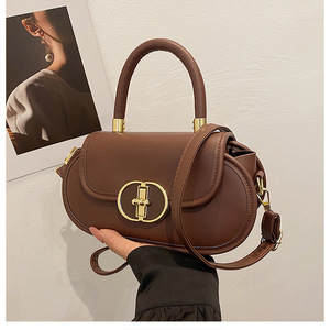 <span class=keywords><strong>Bolso</strong></span> de Mano Moderno Estilo Preppy |   <span class=keywords><strong>Bolso</strong></span> <span class=keywords><strong>Bandolera</strong></span> Retro de Color Contrastante con Cierre <span class=keywords><strong>Dorado</strong></span>, Asa Superior y Correa para el Hombro para Uso Diario - Product Image 4