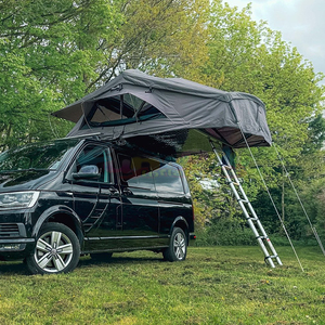 Carpa impermeable para techo de coche de 2 a 3 personas, carpa para techo de coche de aluminio para camping, todoterreno de 4 estaciones, carpa para techo de carcasa blanda para exteriores - Product Image 2