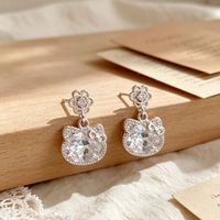 Anting Stud Bentuk Hewan Berlapis Emas Asli Tembaga, Lucu, Tebal, Elegan, Mewah, Minimalis Kecil untuk Wanita