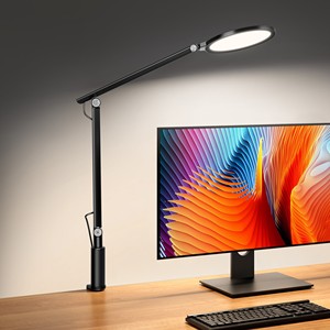 Lámpara de escritorio con clip plegable de brazo largo de altura ajustable, luz para estudiantes que aprenden a leer y escribir, luces especiales LED negro eléctrico - Product Image 4