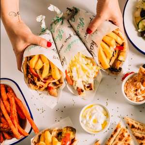 Custom Disposable Greaseproof PE Coated Recyclable Single-Sided Printed Taco Shawarma Wrapping <b>Paper</b> - Product Image 2