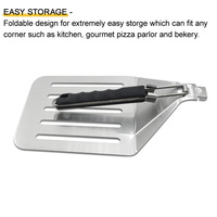 Pelle à pizza en aluminium robuste avec manche en plastique détachable, résistante au four, spatule de cuisson