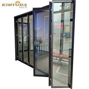 Chất Lượng Cao Úc Tiêu Chuẩn Nhôm Bifold Cửa Thiết Kế Hiện Đại Ngoài Trời Gấp Cửa Cho Biệt Thự Nhôm Kính Xây Dựng - Product Image 1