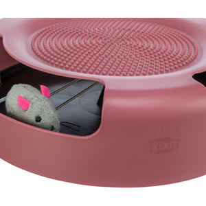 Jouet en peluche pour chat, plaque attrape-souris, jeu interactif, diamètre 25 cm, couleur bleu et rouge - Product Image 4