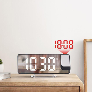 Horloge murale avec <span class=keywords><strong>projecteur</strong></span> LED et lumières changeantes de couleur, alimentée par USB, pour chambre à coucher et salon, décoration intérieure, cadeau - Product Image 5