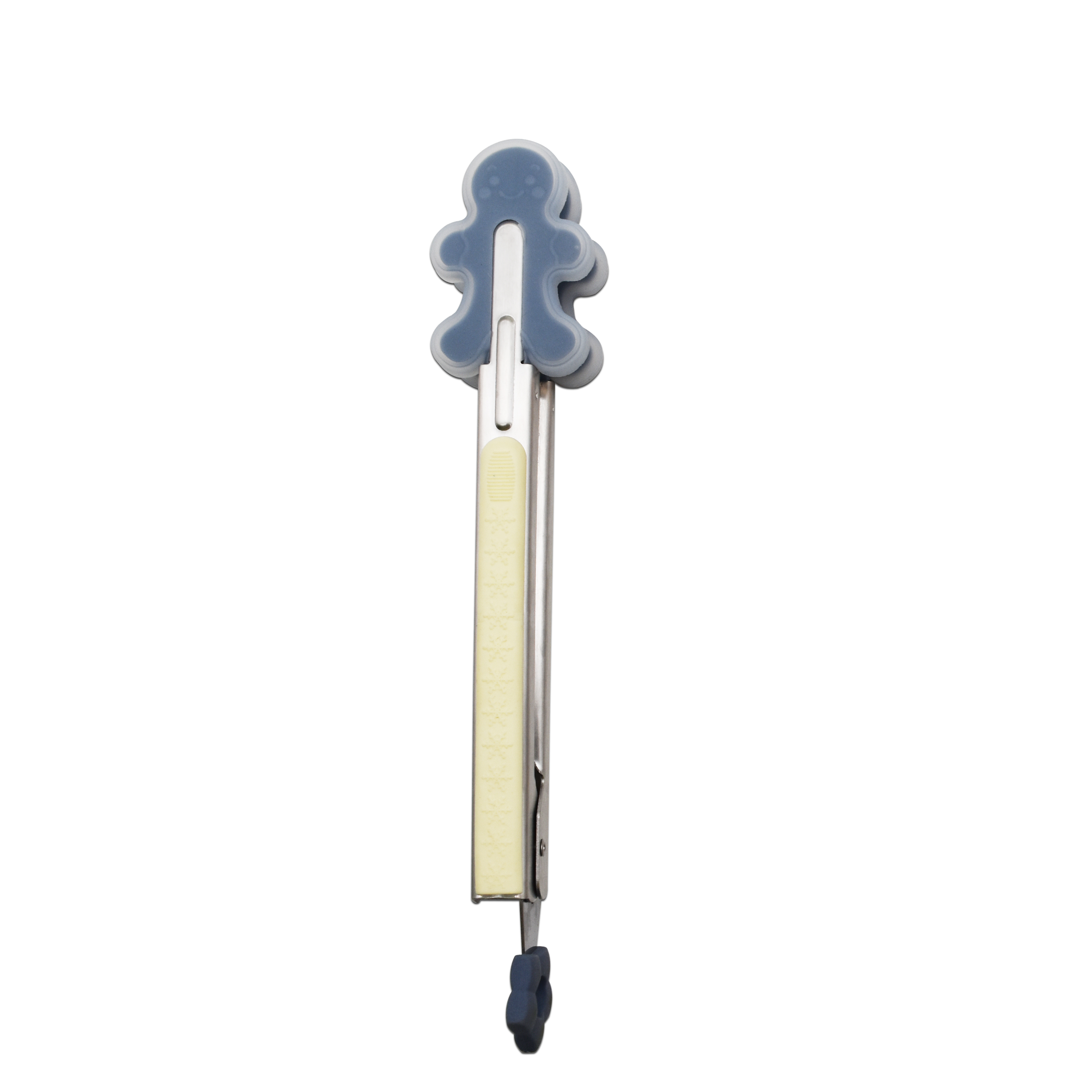 Blue 9 Inch Gingerbread Men Food Tong