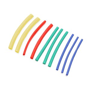 Set di 10 pezzi di calore colorato termorestringente lungo 12cm assortito 3mm 4mm 5mm diametro 6mm materiale PE certificato per bassa tensione