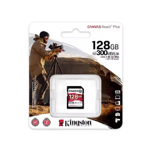 <span class=keywords><strong>Kingston</strong></span> 64G 128GB 256G SDXC Canvas React Plus 300 MB/s Tarjeta de memoria SD de lectura, C10, U3, V90 - Product Image 4