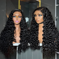 Perruques bouclées indiennes et birmanes brutes 15A en cheveux humains, Lace Front 13X4 13X6, dentelle HD transparente, nœuds simples, sans colle, fournisseur