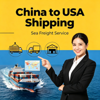 Solution complète de fret maritime tout-en-un avec expédition LCL+Express DDP taxes et livraison incluses pour FBA de Chine vers les États-Unis