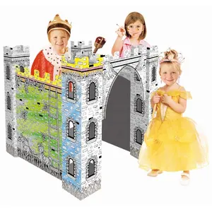 Kartonnen Kasteel Kids Puzzel Diy Kleuring Speelgoed Voor Onderwijs