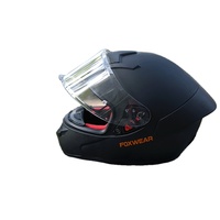 Casque de moto intégral anti-buée Foxwear avec intégré pour caméra intelligente Bluetooth certifié ABS 3C