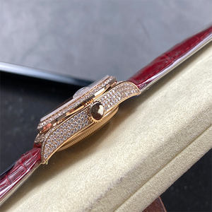 Relojes Deportivos de Lujo Hechos a Mano en Shanghái con Microdiamantes 2025, Correas de Cuero de Vaca de 20 mm Personalizadas de Alta Gama, Relojes de Buceo con Manecillas para Hombres - Product Image 6