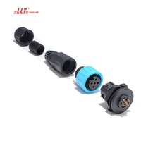 LLT M12 Outdoor 5pin Led Push Lock Ip67 IP68 Connecteur de montage sur panneau étanche