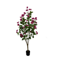 Pesanan Grosir Bunga Sutra Bougainvillea Imitasi 150cm Warna Pink Cerah Desain Khusus untuk Dekorasi Acara, Pusat Perbelanjaan, Lobi Hotel, dan Program