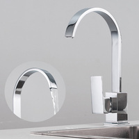 Robinet de Cuisine de Luxe en Acier Inoxydable, Mitigeur Eau Chaude Froide, Monté sur Plan de Travail, pour Évier de Cuisine