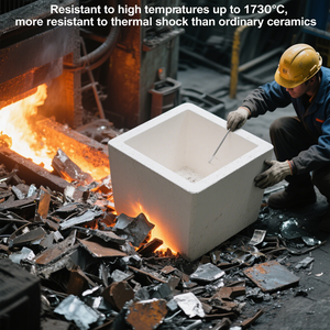 Creuset en céramique d'alumine 99% Pure Square High Temp 1730 °C Melting Casting Lab Furnace Accessory - Product Image 2