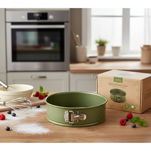 Tortiera a forma di molla alta antiaderente linea di visione verde in Silicone acciaio stampo da forno eco-friendly Set per torte strumento - Product Image 3
