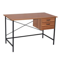Bureau d'ordinateur moderne, simple, en bois, pliable, extensible et convertible avec petits tiroirs pour le travail à domicile