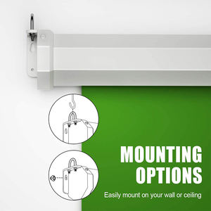 HEYU 1.8*2M Fondo de Pantalla <span class=keywords><strong>Verde</strong></span> Retráctil con Bloqueo Automático y <span class=keywords><strong>Tela</strong></span> <span class=keywords><strong>Verde</strong></span> Antiarrugas - Product Image 4