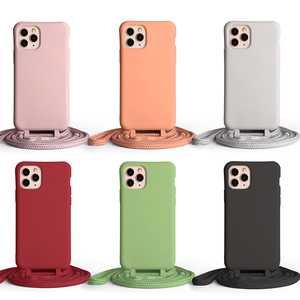 2020 nueva tendencia casos de teléfono de silicona a mano colores collar caja <span class=keywords><strong>del</strong></span> teléfono para Iphone para Samsung - Product Image 4