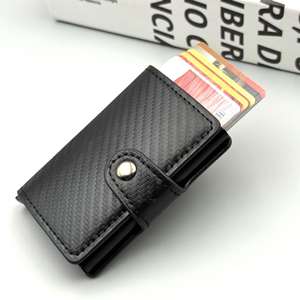 Portefeuille pour homme en cuir PU à trois plis avec boucle, rétro, anti-démagnétisation, pour cartes de crédit - Product Image 4