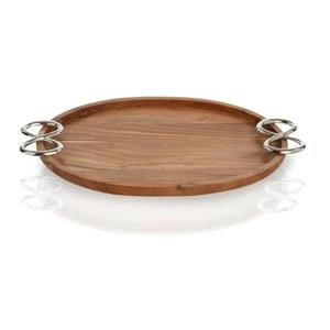 ถาดเสิร์ฟอาหารสไตล์วินเทจพร้อมที่จับโลหะสำหรับบ้านห้องครัวโรงแรมร้านอาหารสำหรับอาหารงานเลี้ยงอาหารค่ำ - Product Image 1