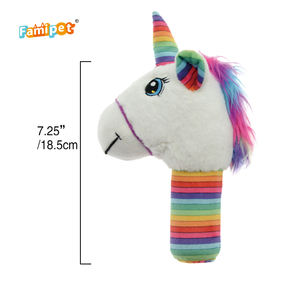 Famipet оптовая продажа милый Единорог дизайн питомца щенок игрушка мягкая плюшевая пищалка собака игрушка - Product Image 2