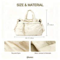 Bolsa Organizadora Convertible para Cochecito con Correa de Hombro Ajustable, de Nailon Reciclado, para Artículos Esenciales del Bebé, Viajes y Uso Diario